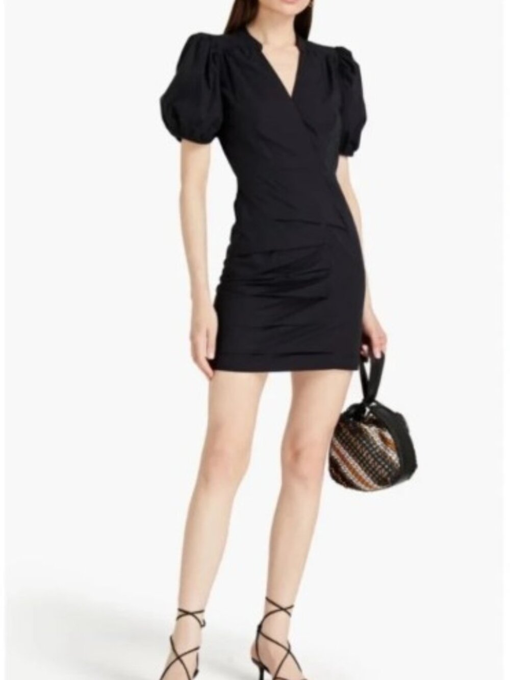 ba&sh Come Dress - NWT - Black, Puffed Sleeves - Size 3/L